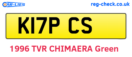 K17PCS are the vehicle registration plates.
