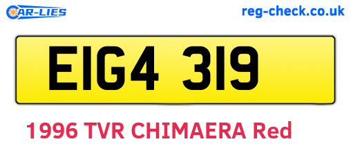 EIG4319 are the vehicle registration plates.