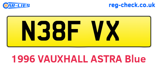 N38FVX are the vehicle registration plates.