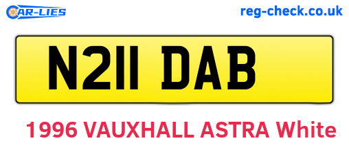 N211DAB are the vehicle registration plates.