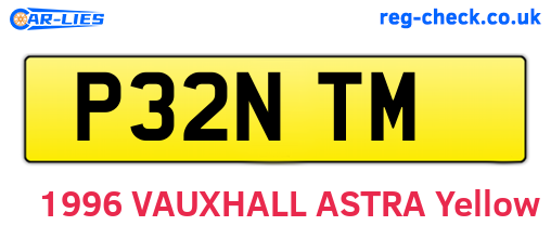 P32NTM are the vehicle registration plates.