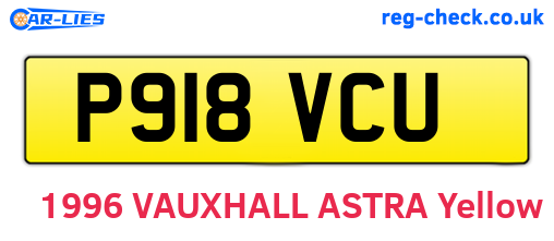 P918VCU are the vehicle registration plates.