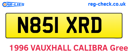 N851XRD are the vehicle registration plates.
