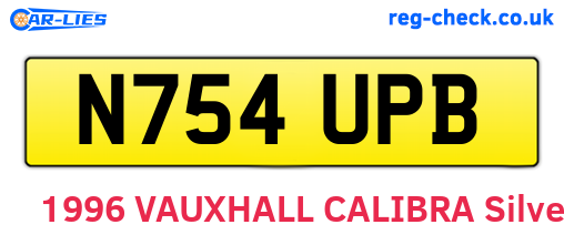 N754UPB are the vehicle registration plates.