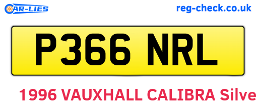 P366NRL are the vehicle registration plates.