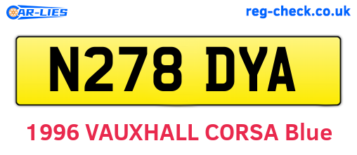N278DYA are the vehicle registration plates.