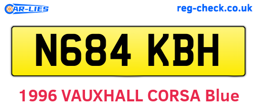 N684KBH are the vehicle registration plates.