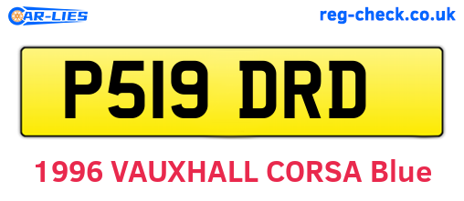 P519DRD are the vehicle registration plates.