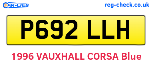 P692LLH are the vehicle registration plates.