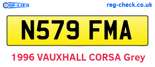 N579FMA are the vehicle registration plates.