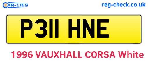 P311HNE are the vehicle registration plates.