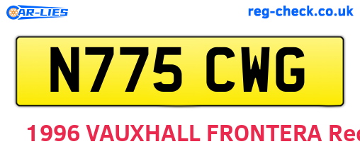 N775CWG are the vehicle registration plates.