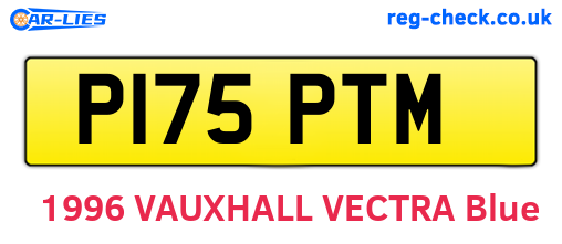P175PTM are the vehicle registration plates.