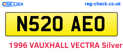 N520AEO are the vehicle registration plates.