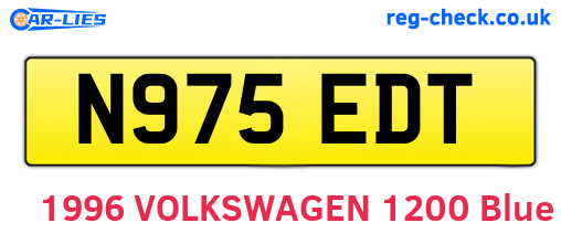 N975EDT are the vehicle registration plates.