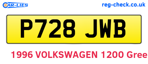 P728JWB are the vehicle registration plates.