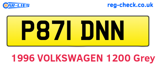 P871DNN are the vehicle registration plates.