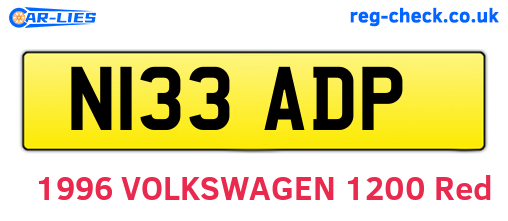 N133ADP are the vehicle registration plates.
