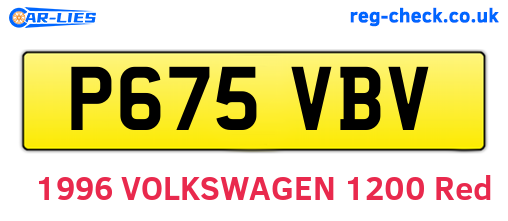 P675VBV are the vehicle registration plates.
