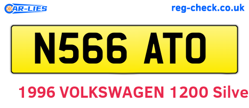 N566ATO are the vehicle registration plates.