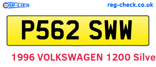 P562SWW are the vehicle registration plates.
