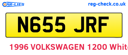 N655JRF are the vehicle registration plates.