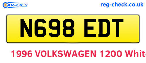 N698EDT are the vehicle registration plates.