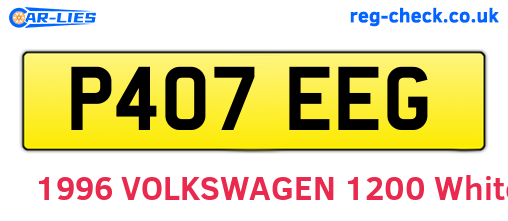 P407EEG are the vehicle registration plates.