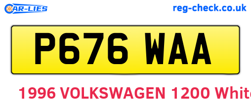 P676WAA are the vehicle registration plates.