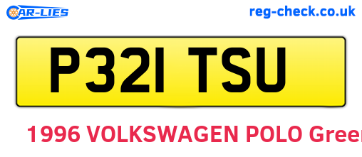 P321TSU are the vehicle registration plates.