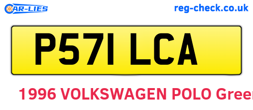 P571LCA are the vehicle registration plates.