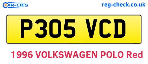 P305VCD are the vehicle registration plates.