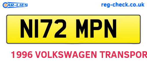 N172MPN are the vehicle registration plates.