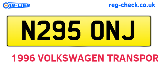 N295ONJ are the vehicle registration plates.