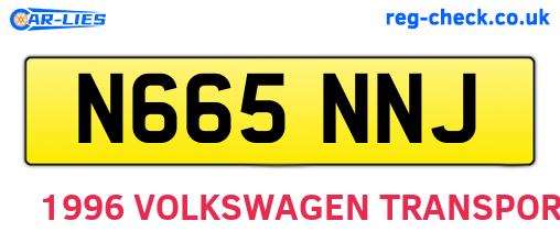 N665NNJ are the vehicle registration plates.