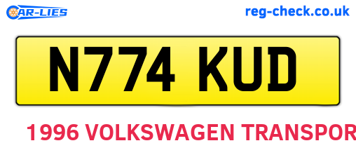 N774KUD are the vehicle registration plates.