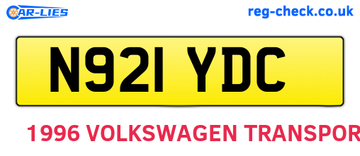 N921YDC are the vehicle registration plates.