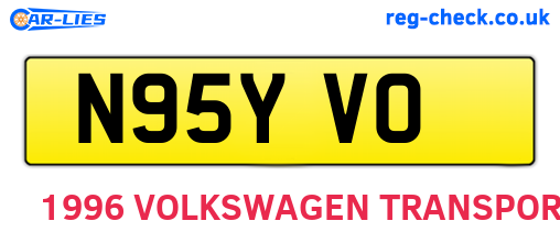 N95YVO are the vehicle registration plates.