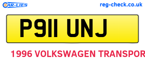 P911UNJ are the vehicle registration plates.