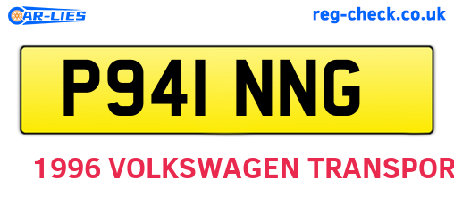 P941NNG are the vehicle registration plates.