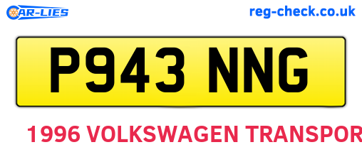 P943NNG are the vehicle registration plates.