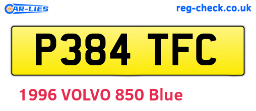 P384TFC are the vehicle registration plates.