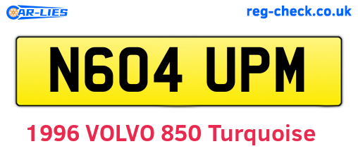 N604UPM are the vehicle registration plates.