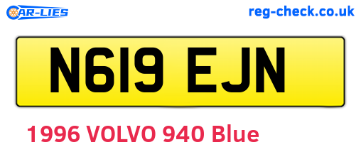 N619EJN are the vehicle registration plates.