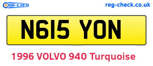N615YON are the vehicle registration plates.