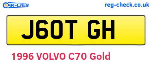 J60TGH are the vehicle registration plates.
