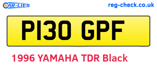 P130GPF are the vehicle registration plates.