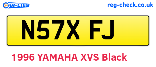 N57XFJ are the vehicle registration plates.