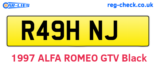 R49HNJ are the vehicle registration plates.