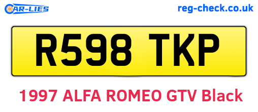 R598TKP are the vehicle registration plates.